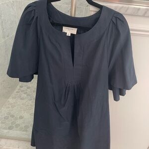 Pomander Place Finley Navy Flutter Sleeve Dress